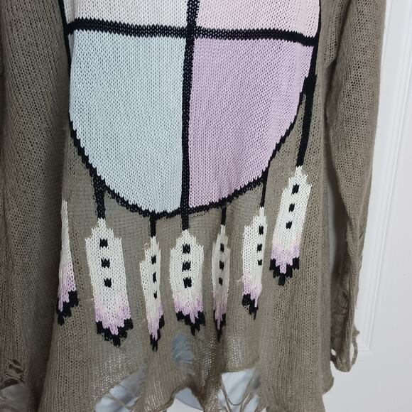 Wildfox White Label Distressed Dream Catcher Wool Blend Sweater NWOT - Picture 6 of 11